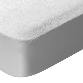Pikolin Home - Waterproof and Breathable Terry Cloth Mattress Cover, Absorbent, Oeko-Tex Certified, for 90 cm Bed, up to 32 cm Height, Mattress Topper 105 x 190/200 cm