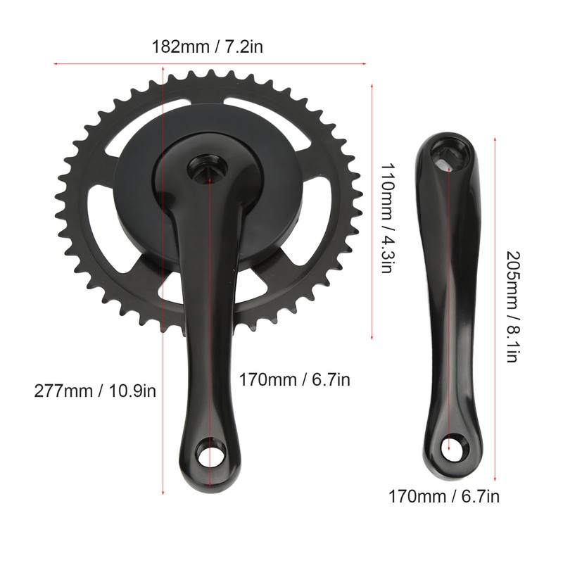 44T Square Hole Crank Sprocket Anodizing 170mm Mountain Bike Chainring