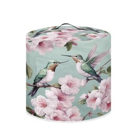Wiryuouvt Hummingbird Light Pink Peach Blossom Rice Cooker Cover for 3Qt Instant Pot Crockpot Cover Dust Cover Air Fryer Storage Cover with Handle and Pocket Lightweight