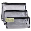 Sicara Clear Cosmetic Bag 3-Piece Bag Set (6 Pack)