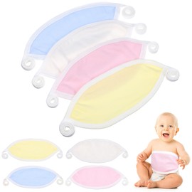 8 Pcs Baby Belly Band Cotton Infant Belly Baby Umbilical Cord Belly Bands for Baby Belly Protector Boy Girl Gifts 0-12 Months, 4 Colors