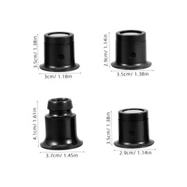 Operitacx Clip-on Magnifying Glasses Loupe 4pcs Jeweller Magnifier for Watch Repair Eye Loop Magnifier High Definition