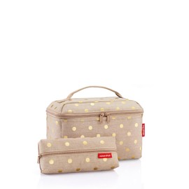 reisenthel Beautycase Set Metallic Dots Coffee – Our Gift Set of Beauty Case and Rectangular Bag Holidays