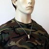 Real Metal 45 Caliber Bullet Necklace Hand Polished Brass and