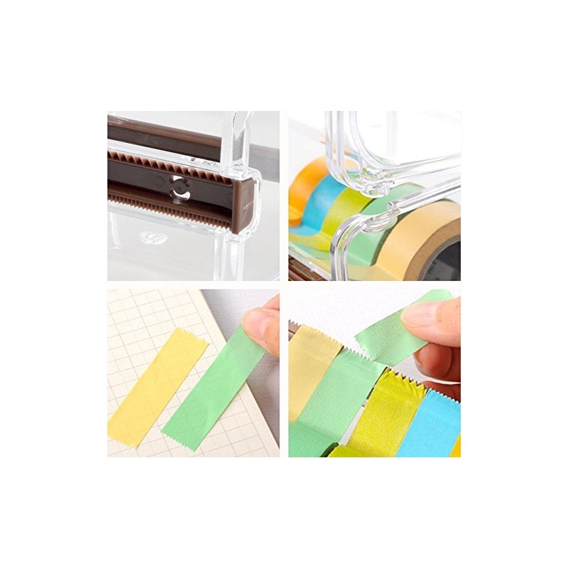 Leoyoubei Transparent Desktop Tape Machine Tape Cutting Machine,Mini Tape Storage