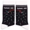FUQWZ Funny Dad Socks, Black Crew Socks for Men, Birthday