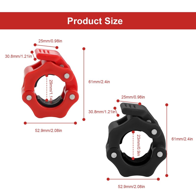 Dumbbell Clasps, SPRHR 4 Pieces Dumbbell Clasps 30mm 25mm Quick