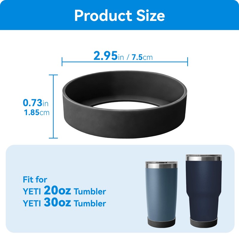 Bluwing Silicone Boot for YETI Tumbler 20 oz 30 oz,
