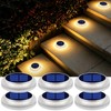 YiLaie Solar Dock Lights Outdoor Waterproof Stick on Deck Step