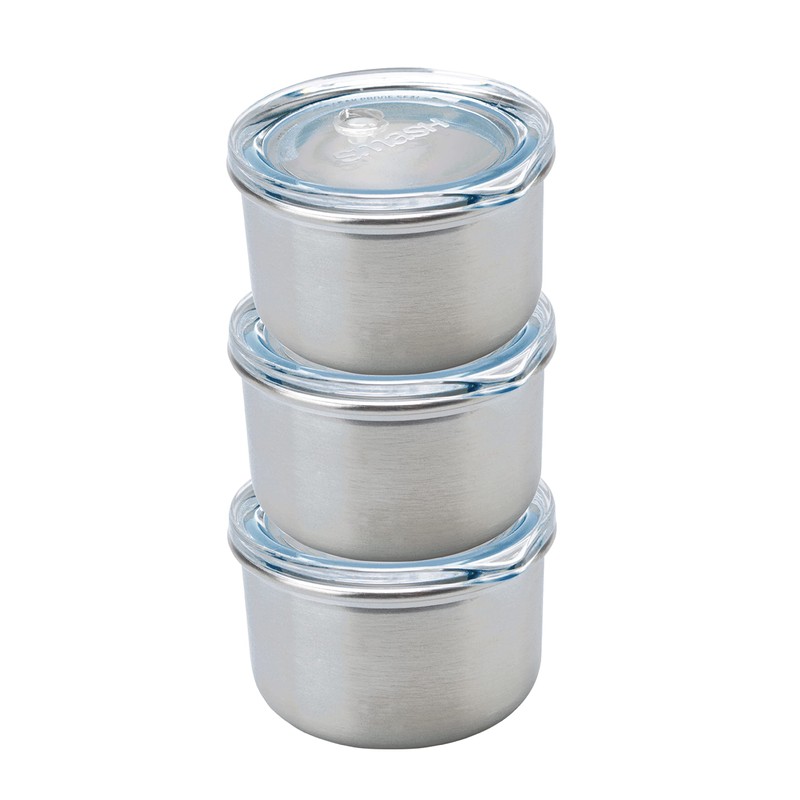 Smash Stainless Steel Mini Dressing/Sauce Pots, Blue, 60 ml Capacity