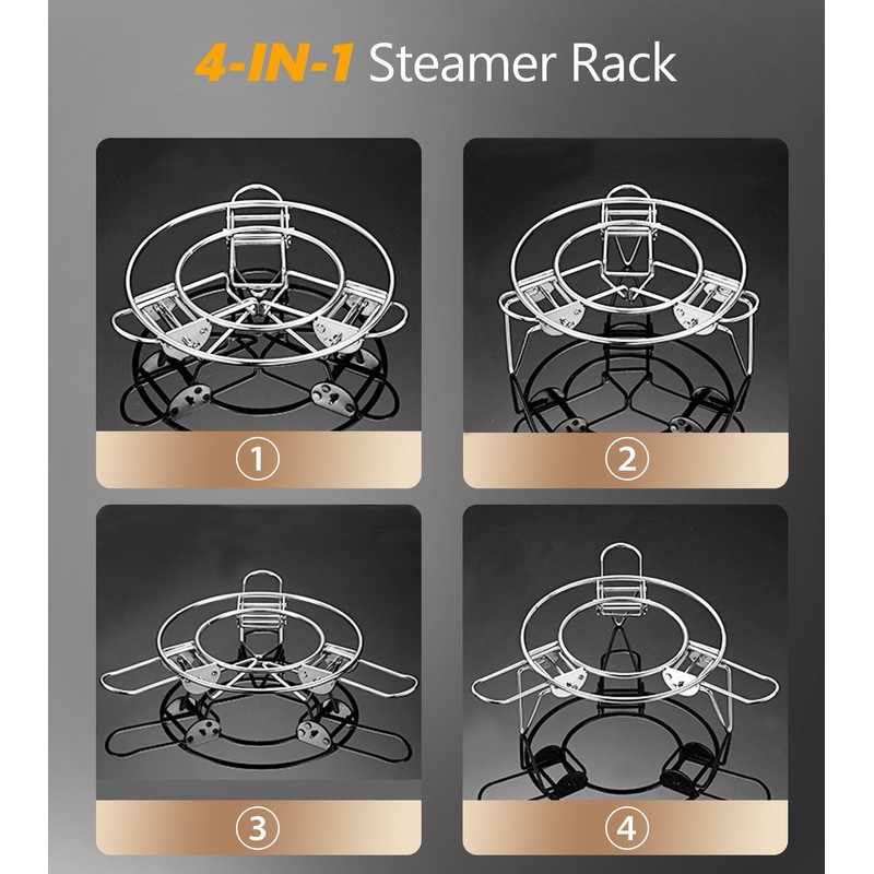 Round Steamer Rack for Pots, Adjustable Instant Pot Trivet Expandable