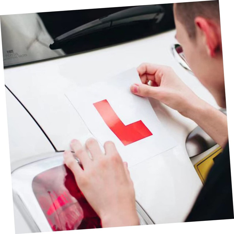ABOOFAN 4pcs Car Magnets Red Learner Driver Signs Easy Stick