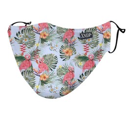 Pelican Palm Printed mask White