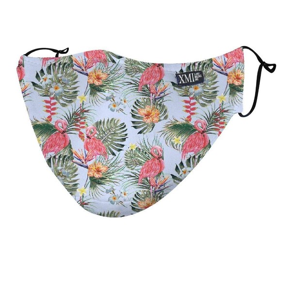 Pelican Palm Printed mask White