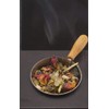 Metal Incense Burner on Wooden Base with Incense Pot -