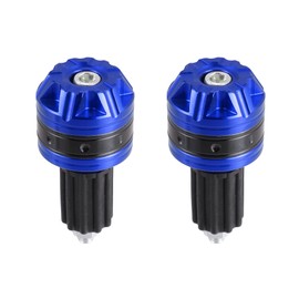 X AUTOHAUX 1 Pair 18mm Handlebar End Caps Plug Bar End for Motorcycle Blue