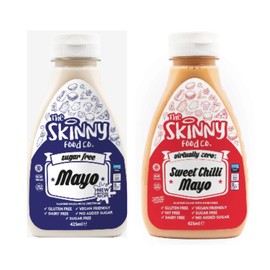 Skinny Zero Sugar Sweet Chilli Mayo and Skinny Mayo Twin Pack - Low Fat Salad Dressing with Skinny Food Syrup, Zero Calorie Table Condiments.