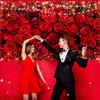 Red Rose Valentine's Day Banner Backdrop, Valentine's Day Party Decorations,