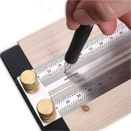 QeeHeng Woodworking T Ruler High Precision Gauge Marking Scale Scribe Line Ruler with...