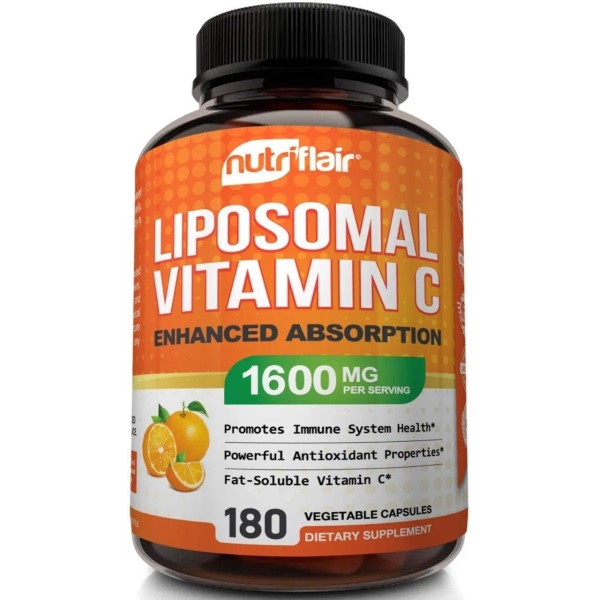 Liposomal Vitamin C 1600mg: Immunity & Antioxidant Support (180 Vegan