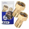 Pack of 2 Water Meter Connection Fittings Thread Diameter 3/4