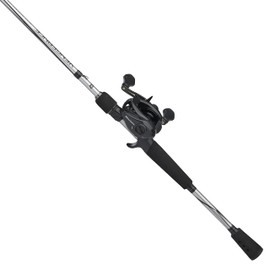 Abu Garcia Vengeance Low Profile Baitcast Reel and Fishing Rod Combo, Black/Silver, 7' - Medium Heavy - 1pc- Right-Handed