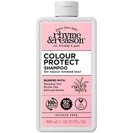 Rhyme & Reason Colour Protect Shampoo and Conditioner Set. 13 Fl Oz Bottles. For Color Treated Hair. Blended with Babassu Oil, White Tea, & Antioxidants. Vegan and Cruelty Free.