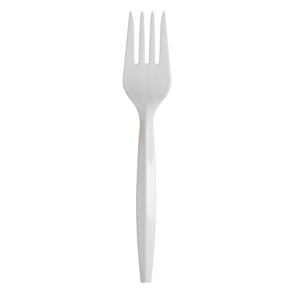 Dixie 6" Medium-Weight Polypropylene Plastic Fork by GP PRO (Georgia-Pacific) White PFM21 (Case of 1000)