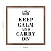 Rustic Style Framed Wood Sign with Phrase Keep Calm and