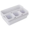 8-Piece Adjustable Drawer Organizer Set, Plastic Storage Trays for Makeup,