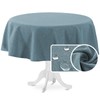 H.VERSAILTEX Round Linen Textured Table Cloth Thick Fabric Wrinkle Free
