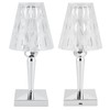 LED Crystal Table Lamp Transparent Prism Dimmable Desk Lamp USB