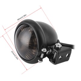Universal 12V LED Motorcycle Tail Light with Screw Fixing Bar (Grey-Black Shell)