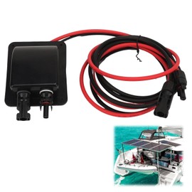 Bohrma Dachdurchführung Solar Kabeldurchführung, Wasserdichte ABS Solarmodule Kabelverbinder Doppel Kabeleinführung Solarkabel, Dachdurchführung Solar Wohnwagen Boot Solarpanel Steckverbinder