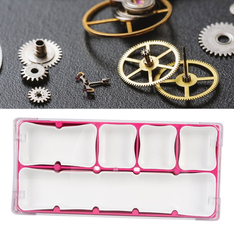 Watch Parts Storage Box 5 Compartments Portable Dustproof Multipurpose Watch