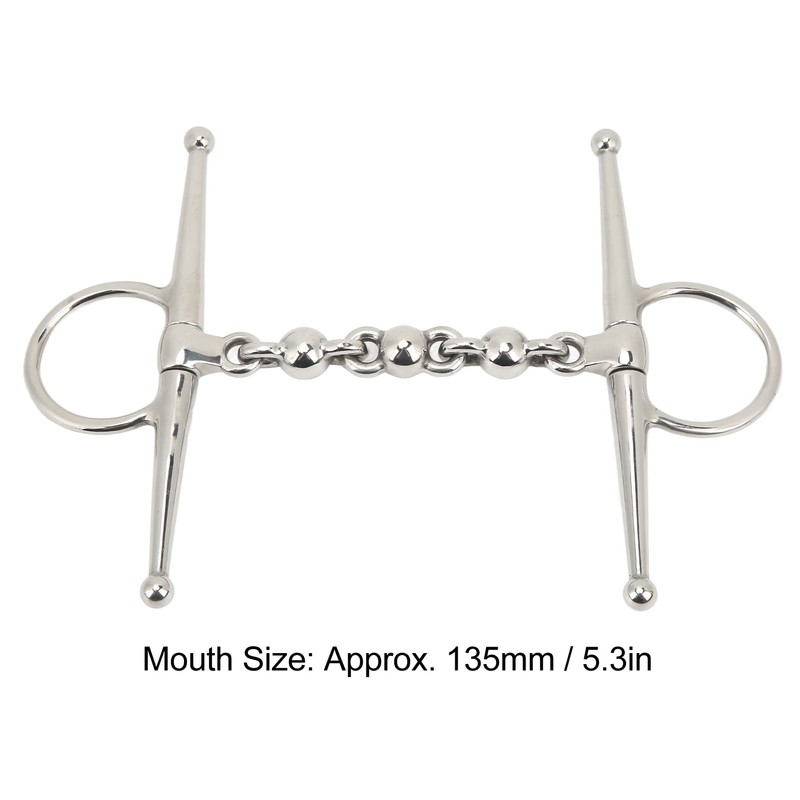 135mm Stainless Steel Horse Mouth Bit Full Cheek Snaffle Bit