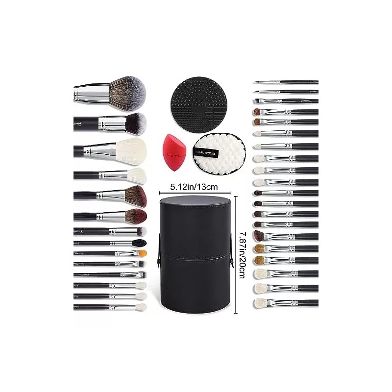 Bueart Juego De Brochas De Maquillaje Bueart Pro, 34 Piezas,