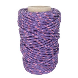 Colourful Nylon Ropes 3 mm Rope Paracord Cords Outdoor Garden and DIY 25 m Purple with Pink