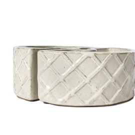 Alfresco Home 38-8448 Trellis, Cream Umbrella Planter, Crema