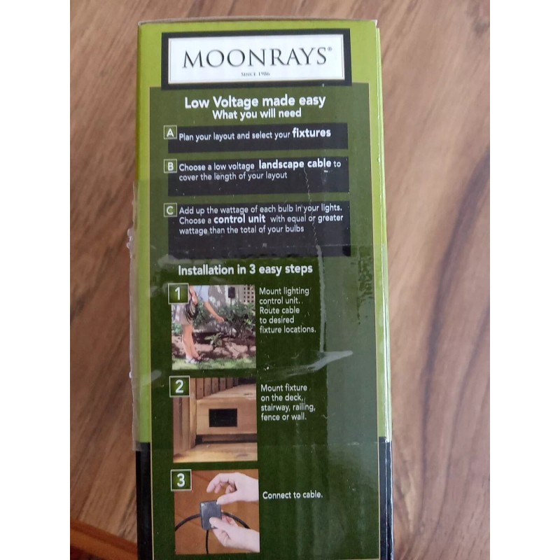 Moonrays Low Voltage Metal Landscape Lights Black Finish 11 Watts