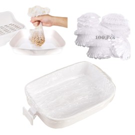 BNOSDM 100 PCS Rabbit Cage Liners Disposable Guinea Pig Cage Liner Hamster Tray Liner Plastic Small Animals Bedding Waste & Litter Pan Bag Universal Toilet Film for Bunny Hedgehog Ferret Rat