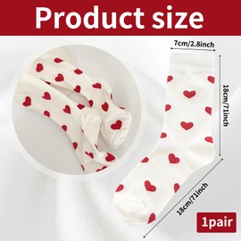xianshi Heart Socks, Cute Socks, Socks Socks, Funny with Red White, Women for Hearts, Hearts Funny Cotton, Cool Heart Socks, Heart Socks, Red, Cotton Socks Cute, Women's Socks Birthday Gifts, White