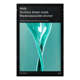 Aviv Abib Gum Sticker Sheet Mask Madecassoside Sticker 27ml, Pack of 10, 1 Piece / 아비브 껌딱지 시트 마스크 마데카소사이드 스티커 27ml, 10개입, 1개