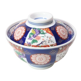 Large Tea with Lid, Brocade Peony Lid Bowl (6.2 x 4.5 inches (15.8 x 11.5 cm), For Restaurants, Inns, Japanese Tableware, Restaurants, Commercial Use