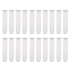 HUAZIZ 20pcs 20ml Plastic Centrifuge Tubes, Polypropylene Graduated Microcentrifuge Tubes, Round Base, Clear Storage Container for Laboratory