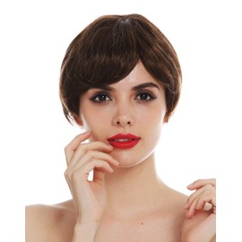 WIG ME UP - STR-MT-830/27/6 Women's Wig Monofilament Short Pagehead Straight Brown Blonde Highlighted