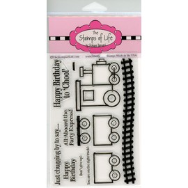 Choo-Choo Train Kid Stamps for Card-Making and Scrapbooking Supplies by The Stamps of Life - Train2Stamp Sentiments