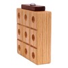 AmishToyBox.com Wooden Marble Tic Tac Toe Game with Built-in Storage