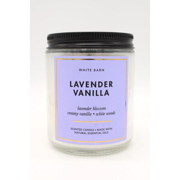 Generic Lavender Vanilla, Bath and Body, Single Wick Candle, 7