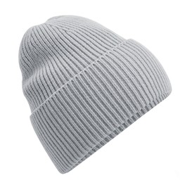 Beechfield B384R Oversized Cuffed Hat, light grey